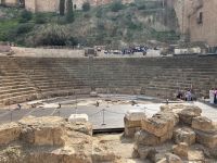 Spanien, Málaga, römisches Amphitheater 