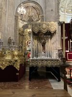 Spanien, Ronda, Kirche Santa Maria, Vorbereitungen zur Osterprozession