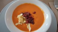 Spanien, Córdoba, Tapas-Essen Salmorejo