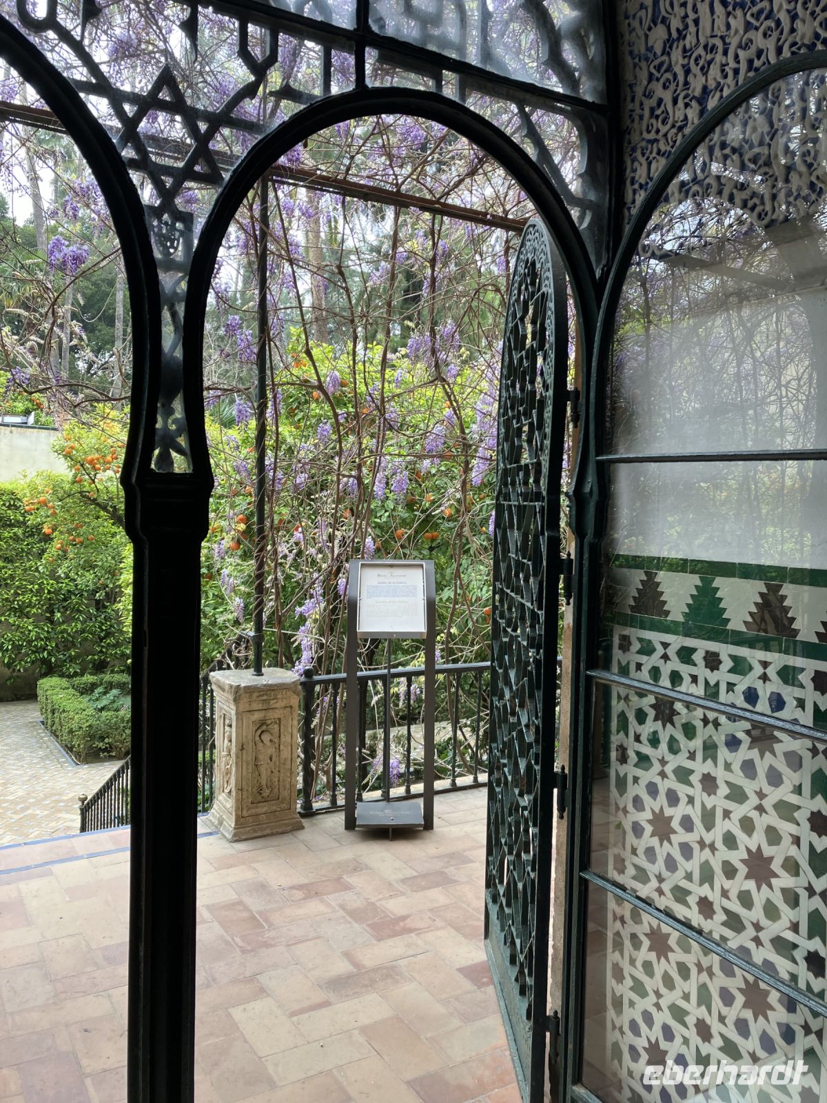 Spanien, Sevilla, Blick auf den Garten des Real Alcázar