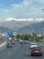 wir erreichen Granada - Blick auf die Sierra Nevada