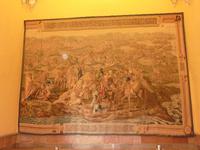 Dieser Teppich hier zeigt eine Schlacht aus der Zeit der Reconquista