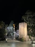 Spanien, Malaga, Alcazaba bei Nacht
