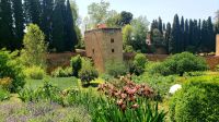 Palastgarten in der Alhambra, Granada. Rundreise Andalusien - der Zauber Spaniens 
