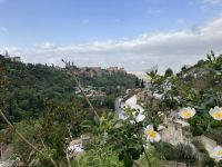 Spanien, Granada, Blick vom Sacromonte auf die Alhambra