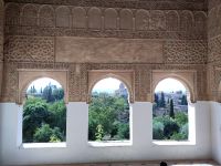 Blick auf die Alhambra aus einem Pavillon des Djana(t) al-'arif/Generalife