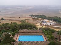 Blick vom Parador auf die Vega von Carmona