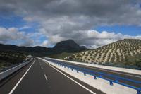 Blick auf eine Privatautobahn in Andalusien