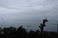 Regnerischer Ausblick vom Upper Rock