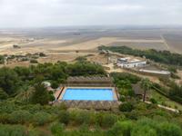 Blick vom Parador de Camona auf die umliegende Vega