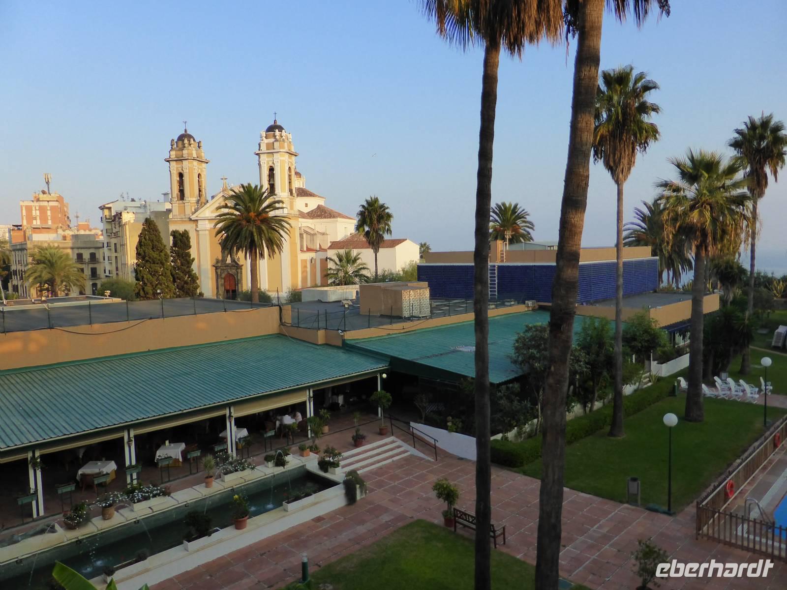 Blick vom Balkon des Paradores auf die Kirche Santa Maria in Ceuta