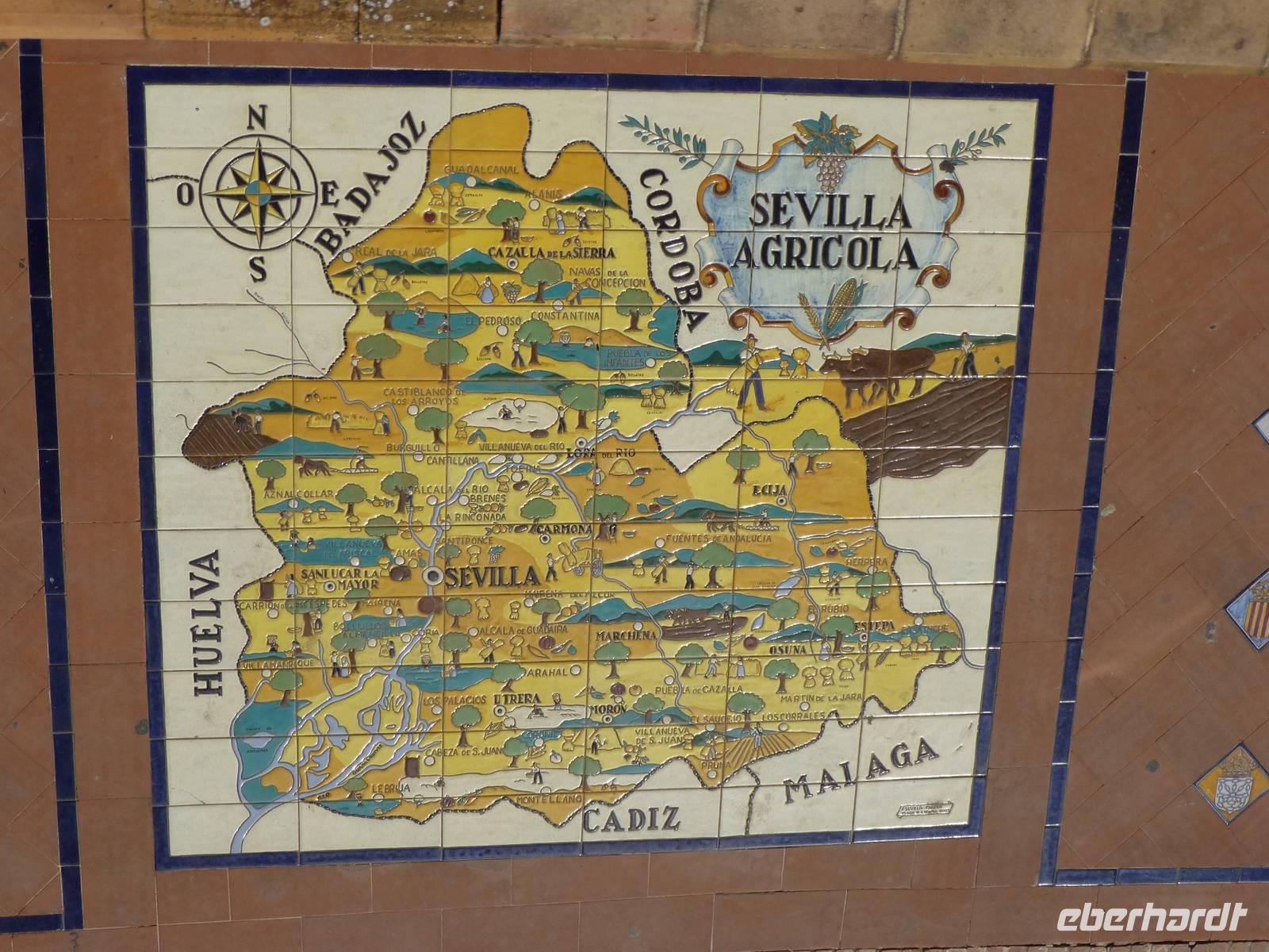 Karte von Andalusien 