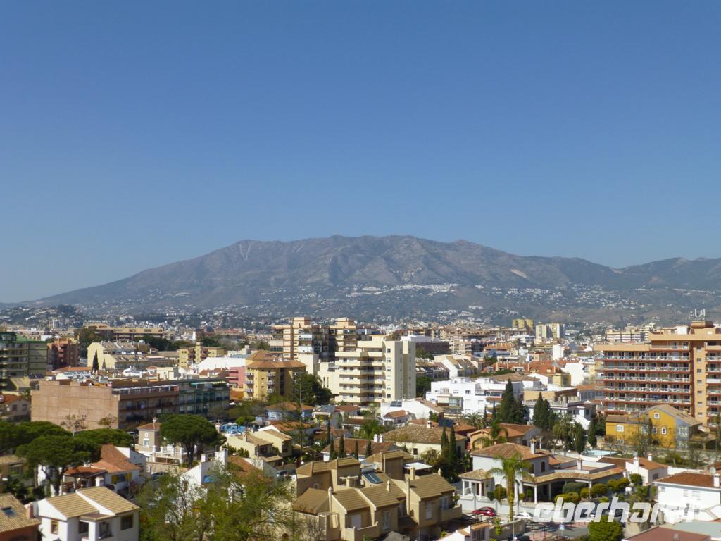 Blick vom Hotel in die Berge