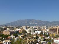Blick vom Hotel in die Berge