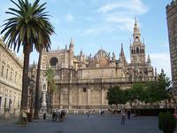 Blick auf die Kathedrale von Sevilla