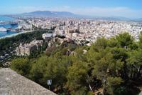 Castillo de Gibralfaro: Blick über Málaga und seine Alcazaba