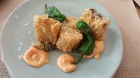 Spanien, Córdoba, Tapas-Essen Bacalao
