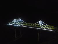 Ein Ausblick bei Nacht vom Hotelzimmer