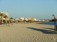 Ein letzter Blick auf den abendlichen Strand von Playa de Palma