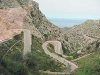 Serpentine Strasse zu Sa Calobra und Schlucht des Torrent de Pareis