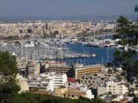 Palma - Schloss Bellver , Blick auf Palma mit der Kathedrale