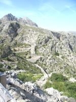 Aussichtspunkt- Blick auf Serpentinen