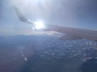 Flug über die Alpen - Mallorca Reise