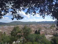 Santuari de San Salvador und Blick auf die Stadt Artà  - Mallorca