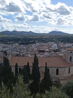 Santuari de San Salvador und Blick auf die Stadt Artà  - Mallorca