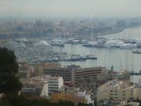 Schloß Bellver Blick auf den Hafen von Palma