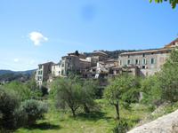 Blick aus dem Ort zum Kloster Valldemossa