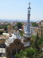 Blick von der Terasse im Parc Güell