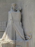 Sagrada Familia. Passionsfassade. Judaskuss