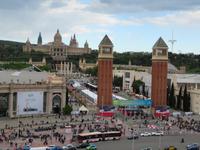Plazza Espania und Montjuic