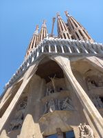 am Ausgang der Sagrada Familia