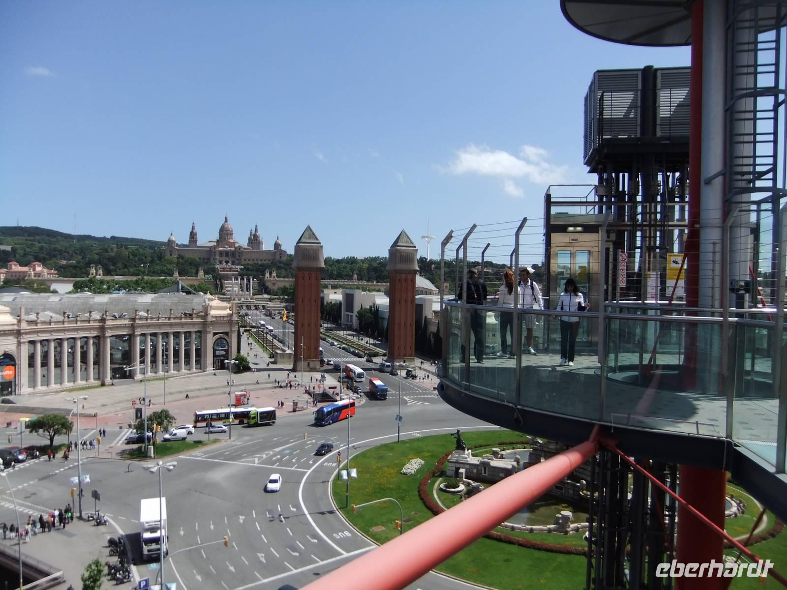 Blick von der Arena auf das Ausstellungsgelände