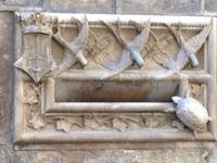 Detail an Briefkasten in gotischem Viertel