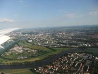 Anflug auf Dresden
