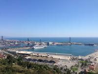030Blick vom Montjuïc auf den Hafen