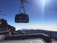 Die Gondel der Seilbahn oben auf ca. 3500 m 