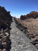 Weg oben auf dem Teide 