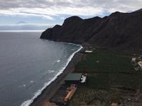 Ausblick von Hermigua im Hintergrund der Teide 