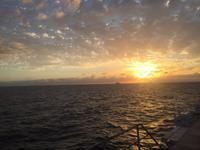 Sonnenuntergang von der Fähre in Richtung La Palma - wunderschön!