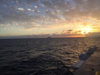 Sonnenuntergang von der Fähre in Richtung La Palma - wunderschön!