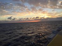 Sonnenuntergang von der Fähre in Richtung La Palma - wunderschön!