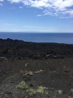 Lava-Landschaft im Süden La Palmas - im Hintergrund El Hierro 