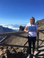 Reisebegleitung Carina auf dem Mirador de los Andenes
