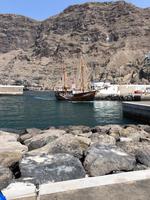 Einfahrt des Segelschiffes für unsere Schiffstour auf den Kanarischen Inseln