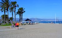 am Strand von Malaga