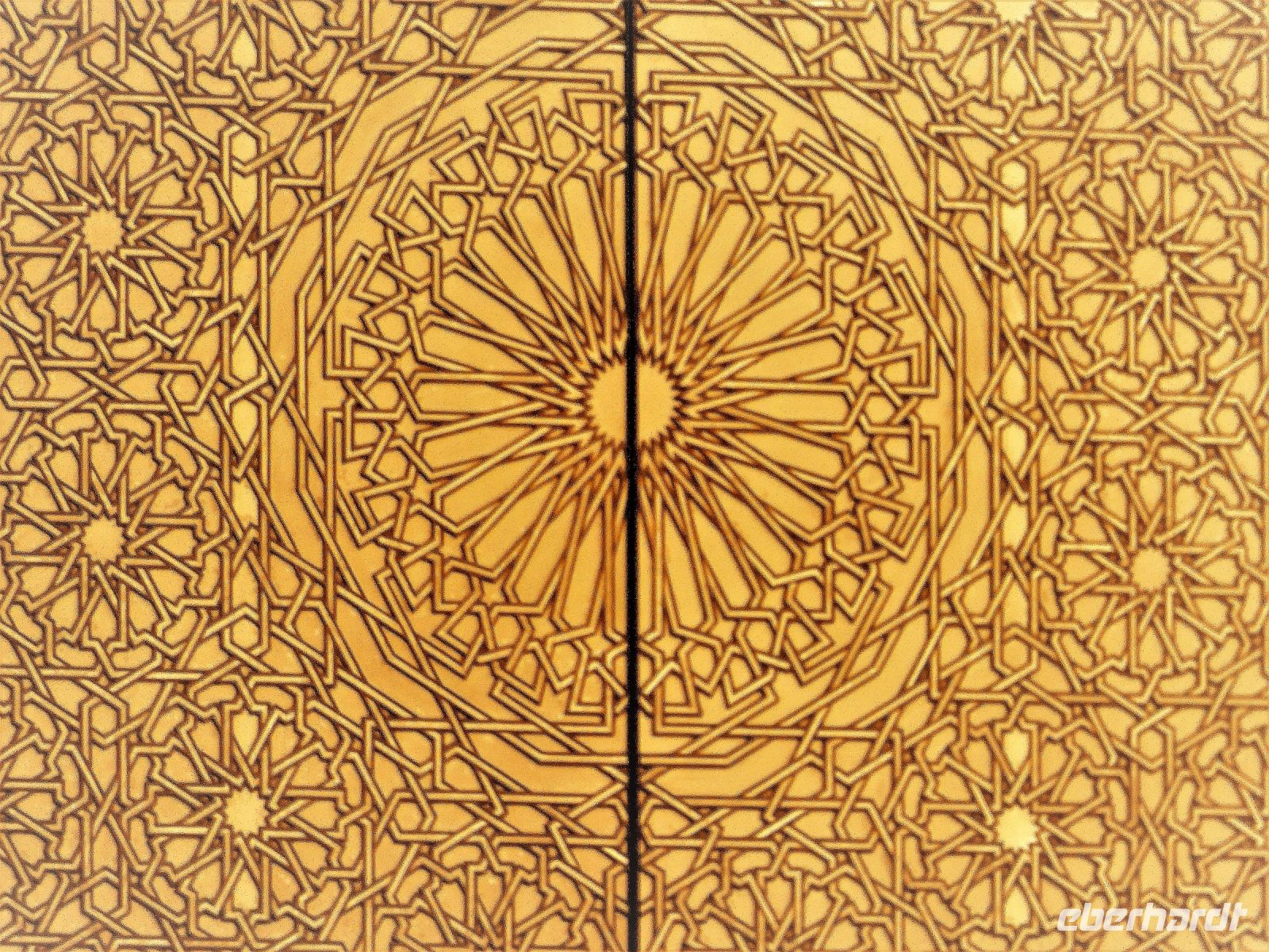 das Spinnennetz in Bronze